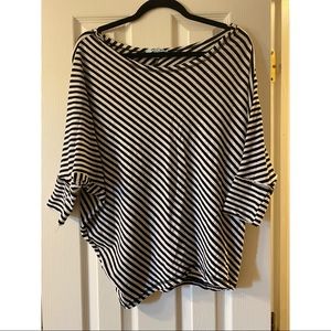 Black and white striped top